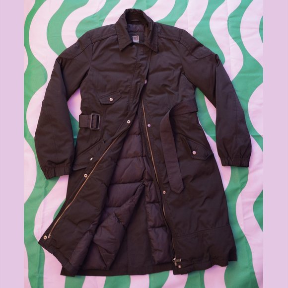 Add Down Trench-Style Puffer Coat - Picture 4 of 5